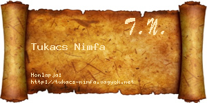 Tukacs Nimfa névjegykártya